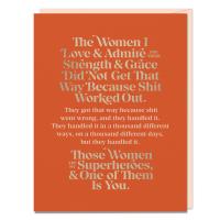 The Women I Love and Admire Card