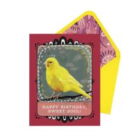 Canary Birthday Card